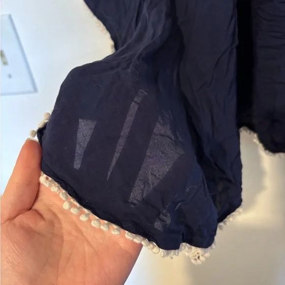 Deep Blue Swim Cover-Up with White Accents - Picture 2 of 4